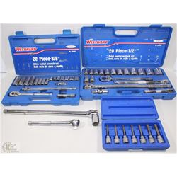 LOT OF 3 COMPLETE WESTWARD SOCKET SETS INCLUDING