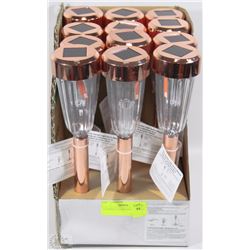 12 COPPER COLORED SOLAR LIGHTS