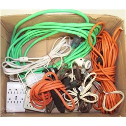 BOX W/HEAVY DUTY EXTENTION CORDS,
