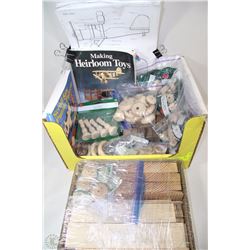 HEIRLOOM TOY MAKING KIT WITH HOW TO BOOKS + PUZZLE