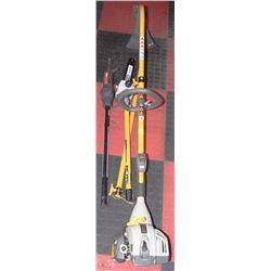 RYOBI 2 STROKE GAS TRIMMER WITH CHAINSAW ATTCHMENT