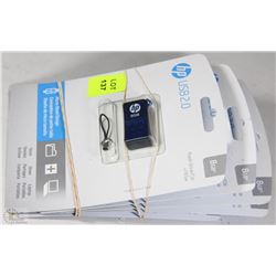 PACK OF 5 HP 8GB USB 2.0 FLASHDRIVES