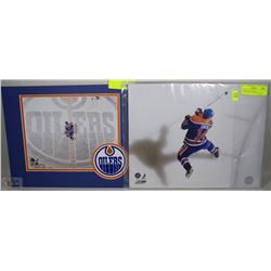 2 EDMONTON OILERS PHOTOGRAPHS OF EBERLE AND
