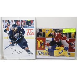 PAIR OF JORDAN EBERLE SIGNED HOCKEY PICTURES
