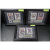 Image 1 : LOT OF 3 FRAMED HOCKEY CARDS INCL.WAYNE GRETZKY,