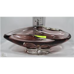 PURPLE ART GLASS BOWL