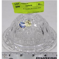 CRYSTAL BOHEMIA BUTTER DISH
