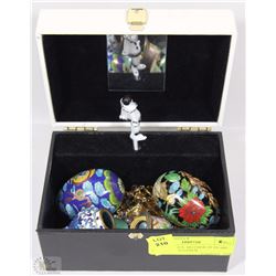 CLOSINE EGGS, MOTHER OF PEARL BROOCH AND OTHER