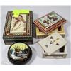 Image 1 : 4 TRINKET BOXES INCLUDING 1 STONE