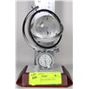 Image 1 : CRYSTAL WORLD GLOBE WITH CIRCA CLOCK