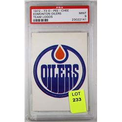 1972-73 O-PEE-CHEE EDMONTON OILERS TEAM LOGOS CARD