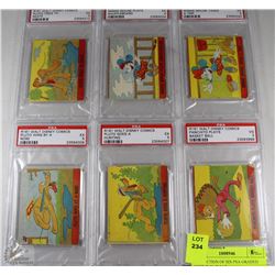 COLLECTION OF SIX PSA GRADED 1930'S R161 WALT