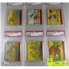 Image 1 : COLLECTION OF SIX PSA GRADED 1930'S R161 WALT