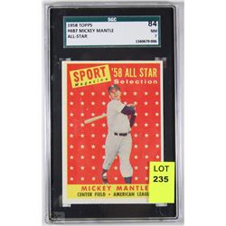 1985 TOPPS #487 MICKEY MANTLE ALL-STAR CARD