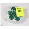 Image 1 : #17 NATURAL ENHANCED EMERALD 48CT 7 STONES