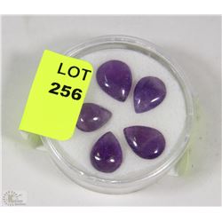 #18 NATURAL AMERTHYST 21.5CT  5 STONES