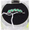 Image 1 : #37NATURAL EMERALD .925 STERLING SILVER RING