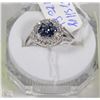 Image 1 : #50TURKISH BLUE SAPPHIRE+CZ .925 STERLING SILVER