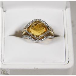 14K YELLOW GOLD AND WHITE GOLD RING WITH COA