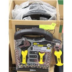 CASE OF FOUR 45PC STUBBY SCREWDRIVER SETS IN CASE