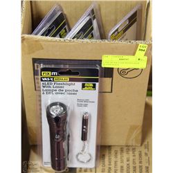 CASE OF SIX 6 LED WITH LASER FLASHLIGHTS