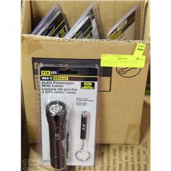 CASE OF SIX 6 LED WITH LASER FLASHLIGHTS