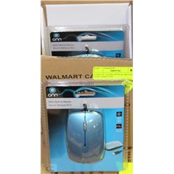 CASE OF 2 SLIM OPTICAL MOUSES FOR COMPUTER