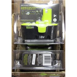 CASE OF FOUR 18V RECHARGEABLE BATTERIES