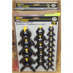 CASE OF FOUR 17PC SPRING CLAMP SETS