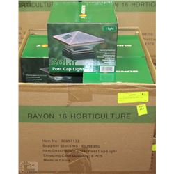 CASE OF 8PCS SOLAR POST CAP LIGHTS
