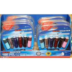 CASE OF 12 BEAMMASTER LED ALUMINIUM FLASHLIGHTS