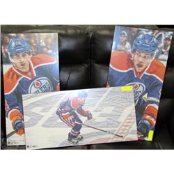 LOT OF 3 PLAQUERED PICS OF TAYLOR HALL , EBERLE &