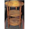 Image 1 : SOLID WOOD CARVED END TABLE 18"D X 25"TALL