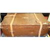 Image 1 : VINTAGE STEAMER TRUNK FROM ENGLAND WITH STRAPS