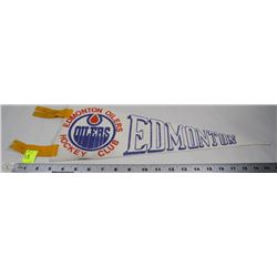 FIRST YEAR EDMONTON OILER PENNANT