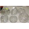 Image 1 : LOT OF 6 CLEAR GLASS CANDY DISHES INCLUDING
