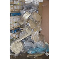 LOT OF LRG FOAM GLITTER DECORATIONS; SILVER STARS,