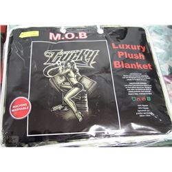 LUXARY PLUSH BLANKET - M.O.B. 78"X94"