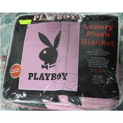 LUXARY PLUSH BLANKET - PLAYBOY 78"X94"