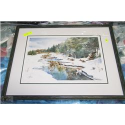 FRAMED SIGNED LIMITED EDITION "SPRING RUN II" BY