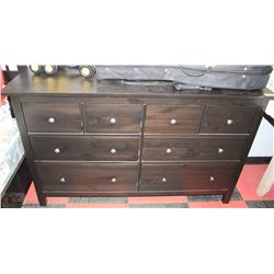 DARK PINE 8 DRAWER DRESSER