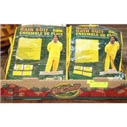 LOT OF 4 RAIN SUITES INCLUDING 2 MED,1 LARGE+ 1XL