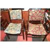 Image 1 : 2 VINTAGE WOODEN CHAIRS WITH ARM RESTS