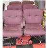 Image 1 : 6 OFFICE CHAIRS ON CASTORS (PINK)