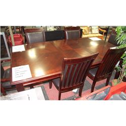 NEW CHERRYWOOD TABLE WITH LEAF 4 SIDECHAIRS AND
