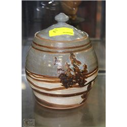 VINTAGE CERAMIC POT WITH LID