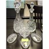 Image 1 : 2 DECANTERS INCLUDING CRYSTAL WITH 4 EXTRA