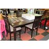 Image 1 : WOODEN DINING TABLE WITH FOUR SIDE CHAIRS