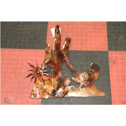 DECORATIVE METAL CACTUS & SUN WALL HANGING PIECE