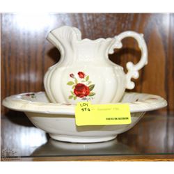 1975 HAND PAINTED WASH BOWL SET